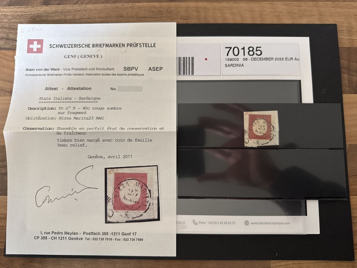 Tutti i francobolli: 1854 40 c deep red – Usato da Carouge GE venduto da V21