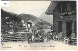 Fins-Hauts - Vue depuis la Pension du Glacier - animee