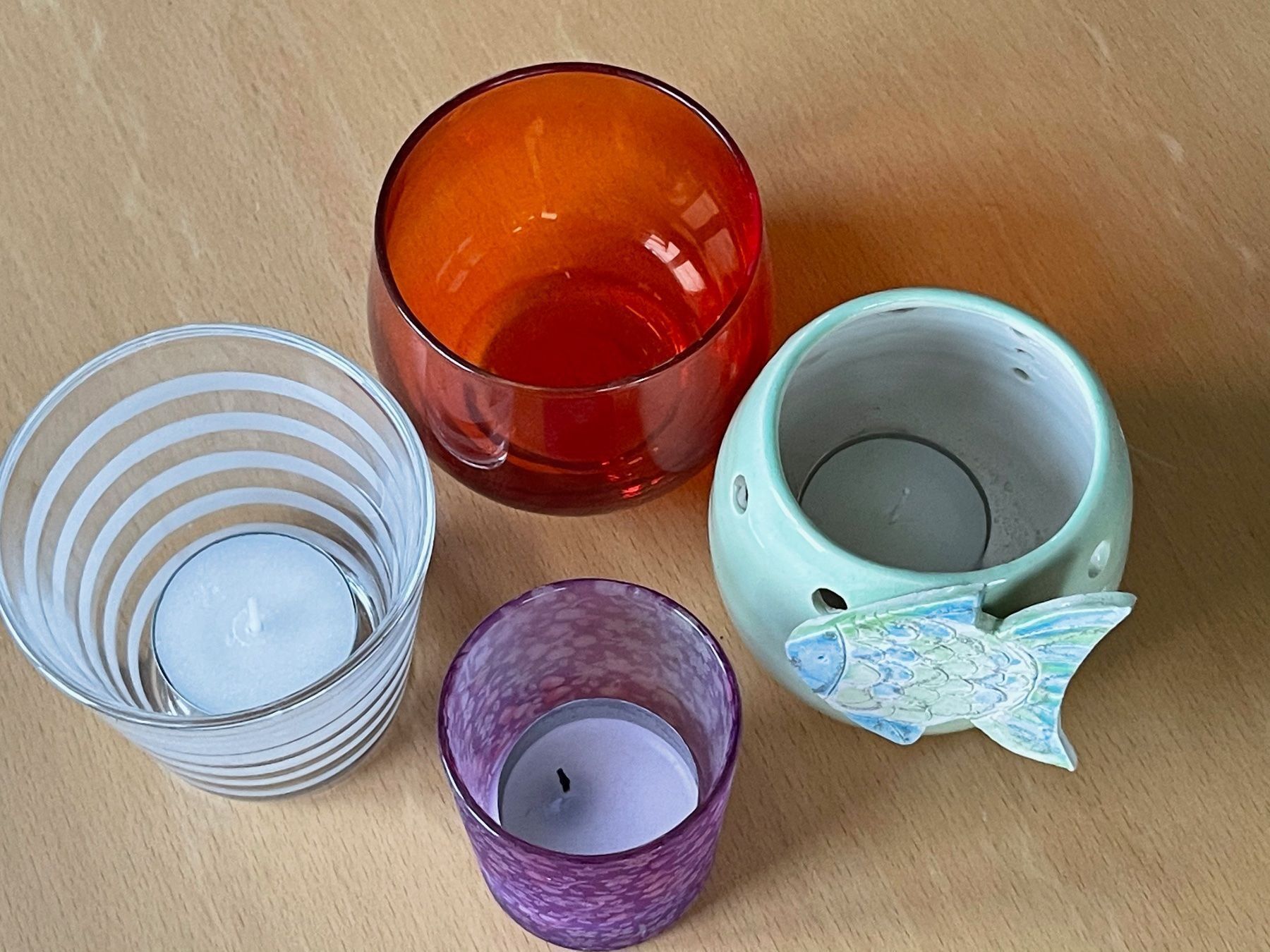 Kerzenständer: Sommer-Romantik: 5 Tee-/Windlichter in 1A Zustand, Set – Gebraucht aus Winterthur von 1956ingi 2