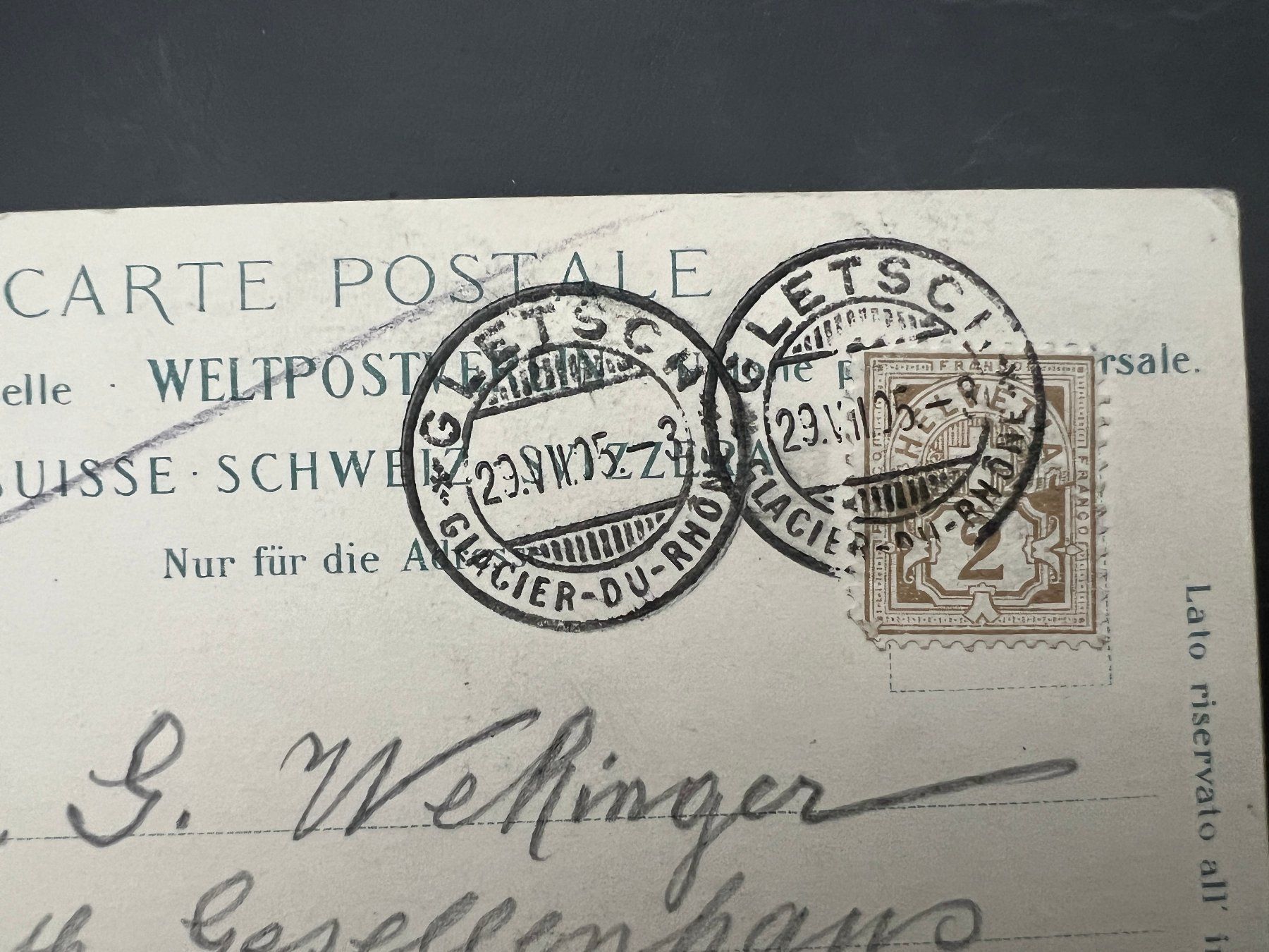 Cartoline postali: AK  1905 Grimsel  (G3225) – Usato da Hinwil venduto da Sidi4 1