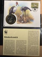Malawi 1987 WWF Klunkerkranich Münzbrief 30 Jahre WWF