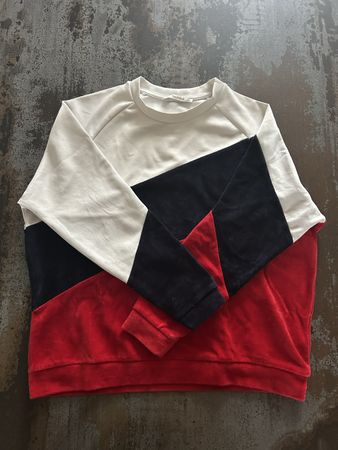 Pull&Bear Herbst-Sweater, Gr. S, Rot/Blau/Weiss