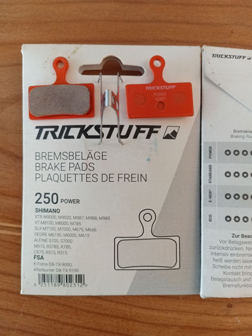 Shimano Ersatzteile: 2xTrickstuff Bremsbelaege 250 Power neu und originalverpackt – Neu und originalverpackt aus Knonau von Martin85zg