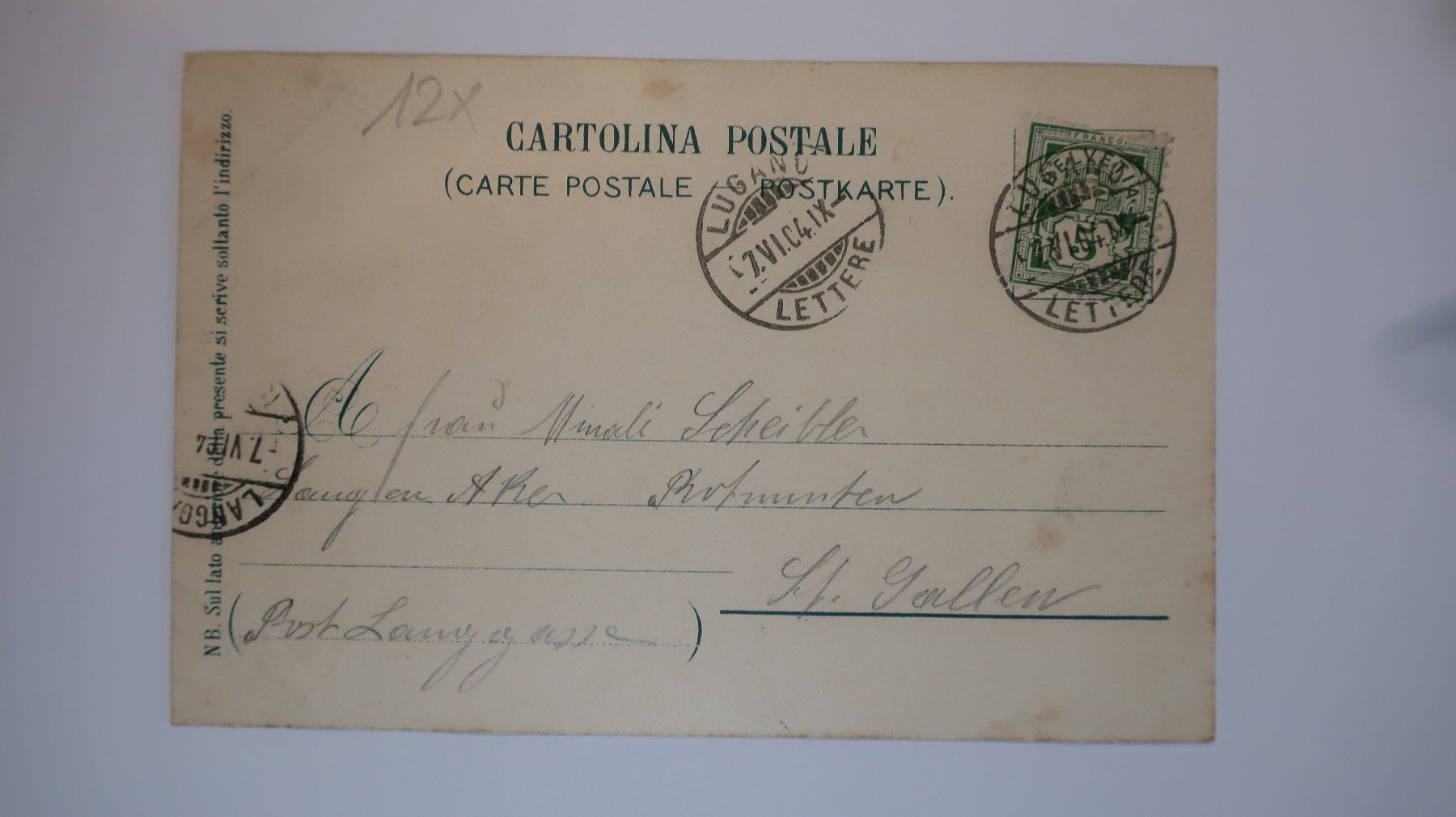 Cartes postales: Lugano  1904 – D'occasion à Cormoret par Pascalll2001 2