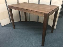 Schreibtisch NILSSON Nussbaum massiv 110 x 60cm 2 Schubladen