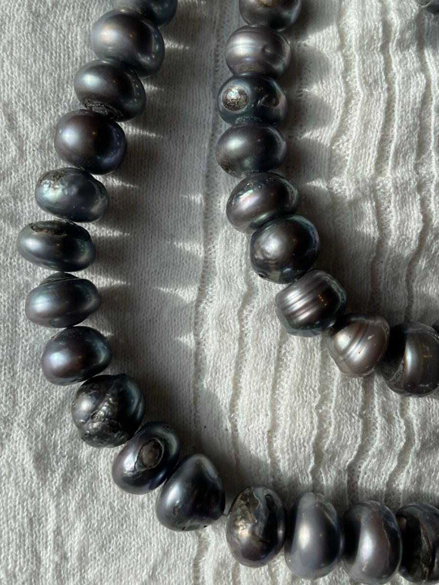 Perle (finte): Elegante Graue Perlenkette & Armband – Usato da Weier im Emmental venduto da ajnakrim 5