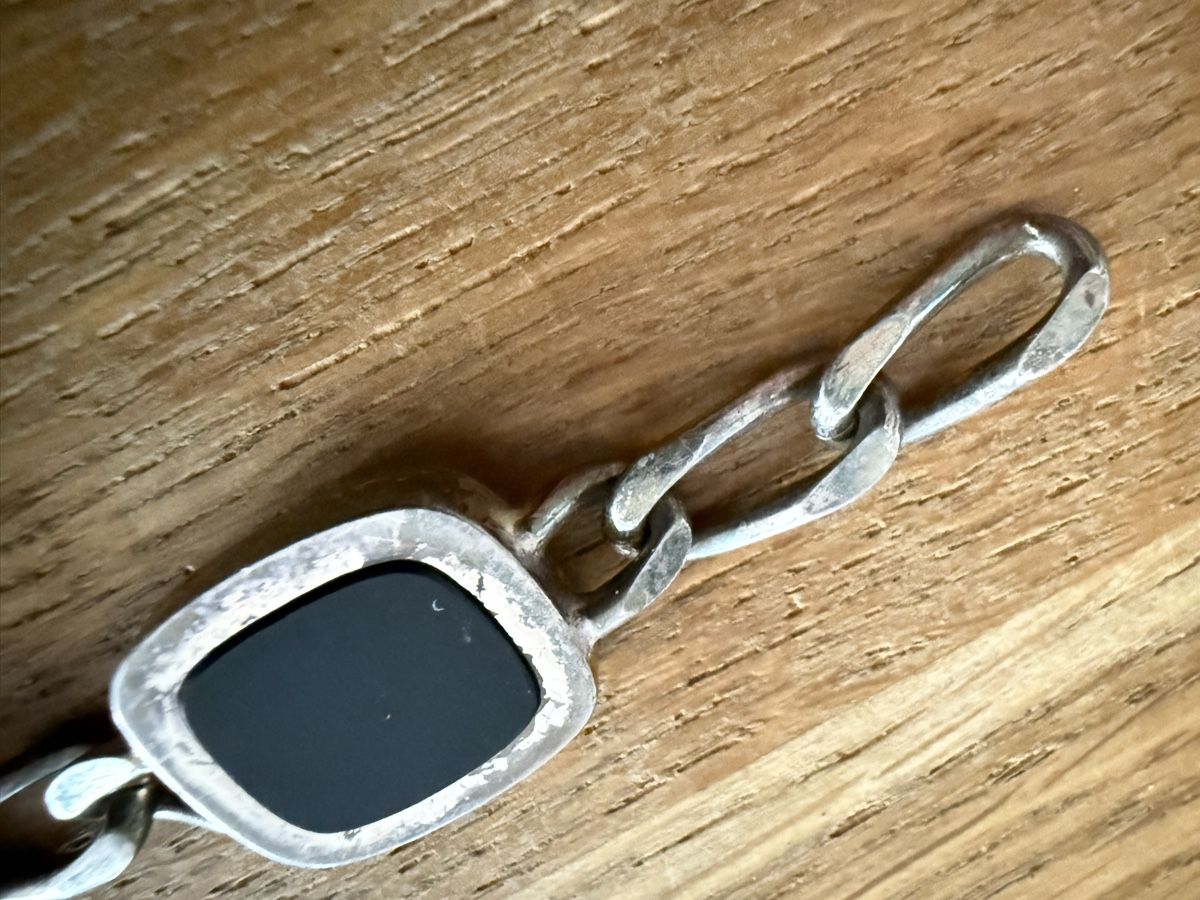 Bracelets: Armband 800 Silber Onyx Silber Kette – D'occasion à Goldach par Messerguru 1