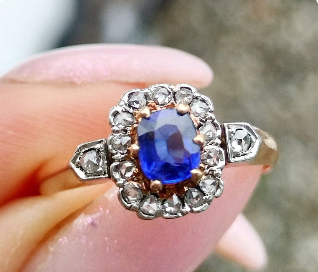 Anelli: Antiker Lolith Diamant 750 18ct Gold Ring – Usato da schwyz venduto da larry91sz 7