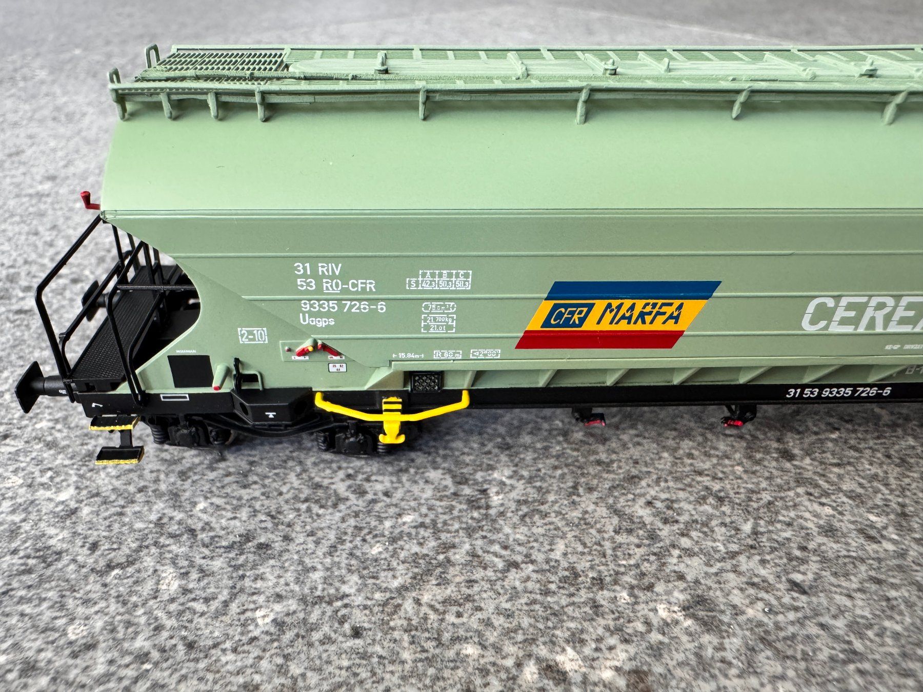 Albert Modell Modellini di ferrovie: Albert-Modell 933022 RO-CFR Uagps Getreidewagen – Usato da Basel venduto da szbdsfrjs 1