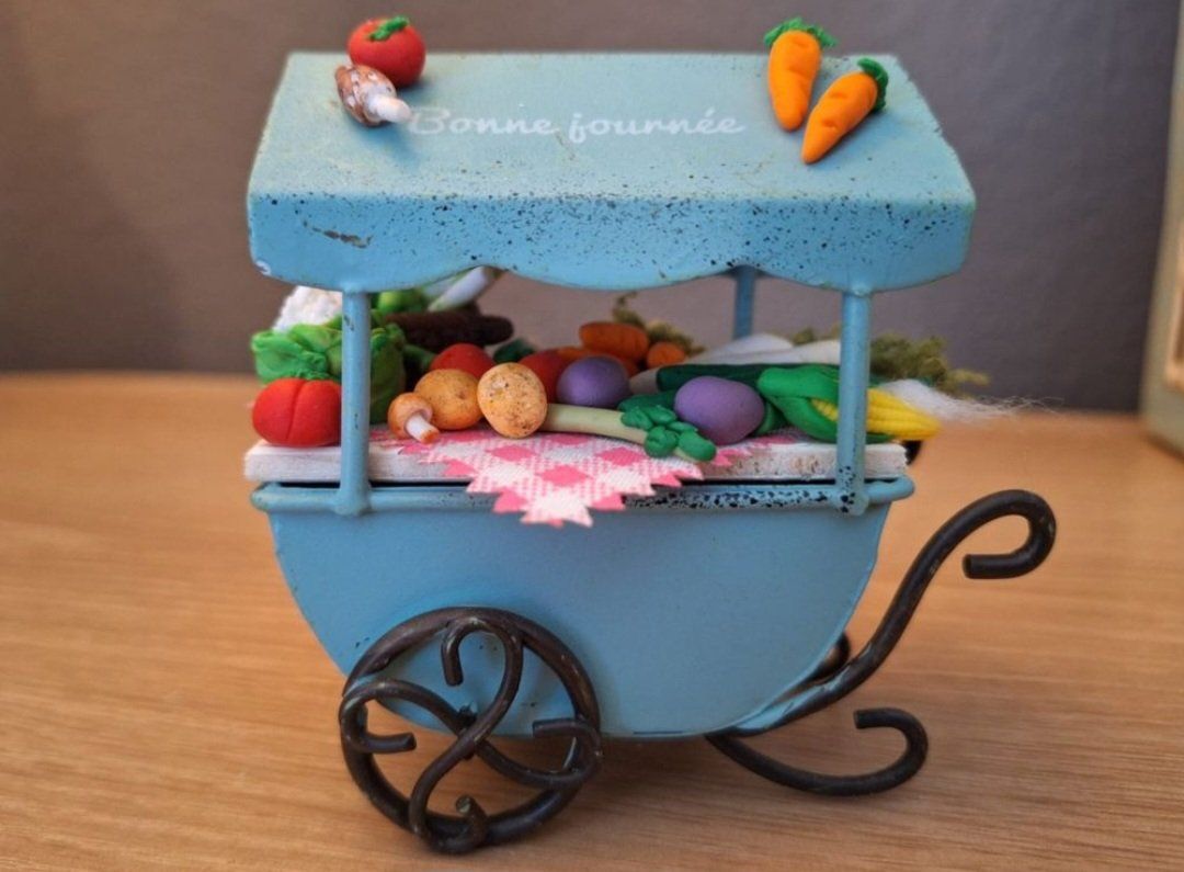 Case e mobili per bambole: Puppenhaus Gemüse Markt Stand – Nuovo (secondo la descrizione) da Zürich venduto da HandmadeTinyFood 4