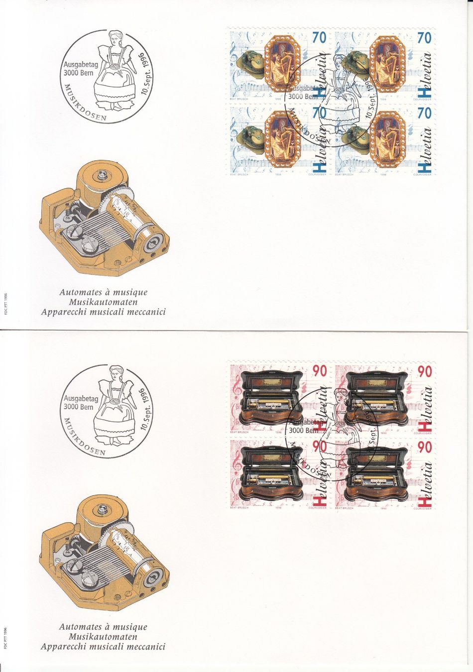 Tutti i francobolli: SBK 901 - 904 im 4er-Block FDC – Usato da Bürglen TG venduto da StampGraf 1