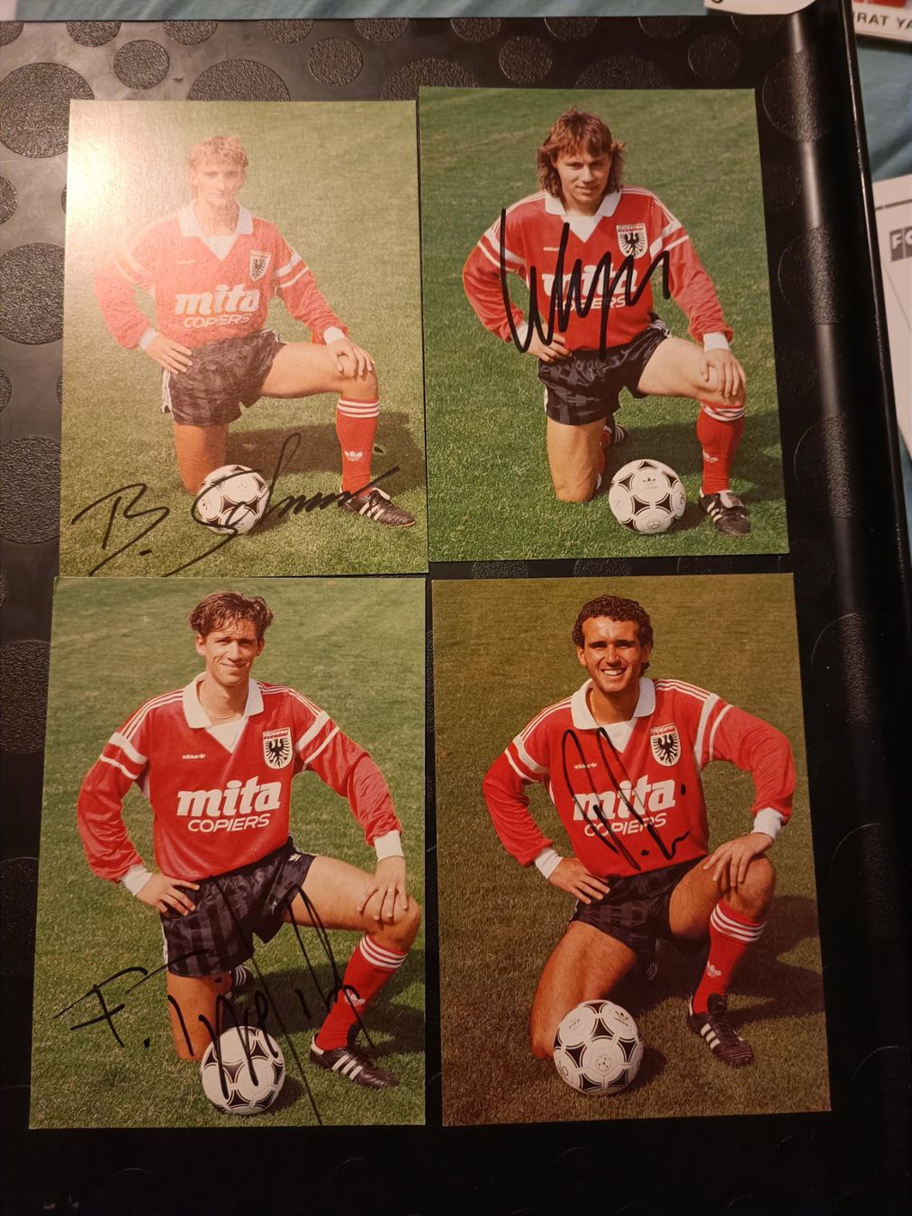 Autografi: FC Aarau - 4x handsignierte alte  Karte – Usato da Menziken venduto da Artographs