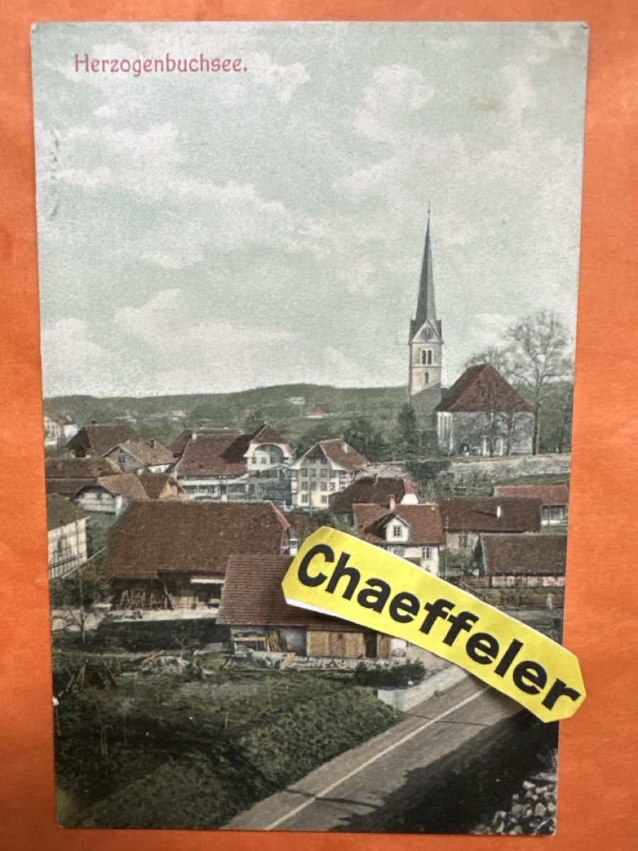 Cartoline postali: Antike Ansichtskart Herzogenbuchsee, gelaufen 1908 – Usato da Zürich venduto da Chaeffeler