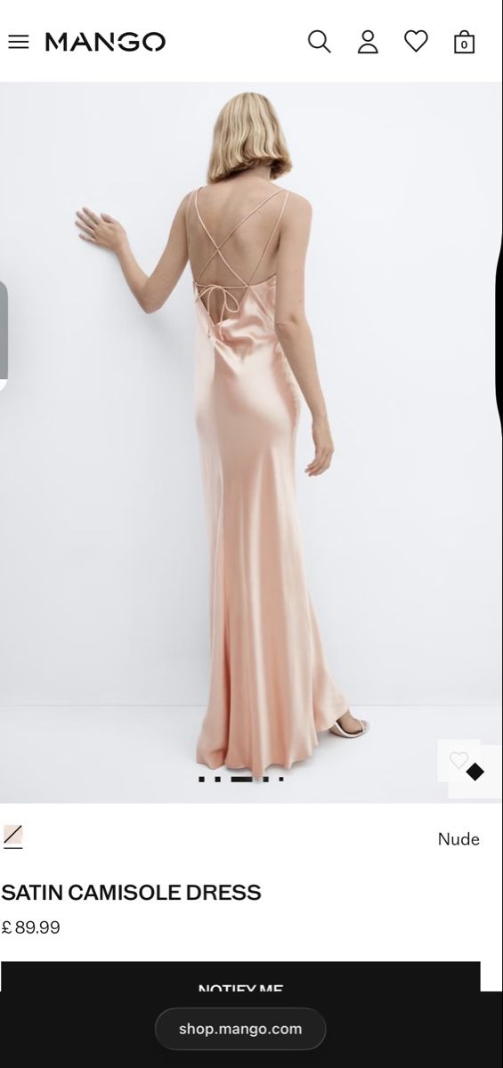 Mango Vestiti: Robe longue satinée rose poudré – Nuovo e nell'imballaggio originale da Neuchâtel venduto da EllenB 4