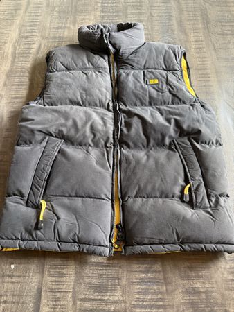 CAT Caterpillar Workwear Steppgilet, schwarz-gelb – Gr. M