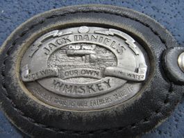 JACK DANIELS WHISKEY SCHLÜSSELANHÄNGER LEDER PEWTER GROSS