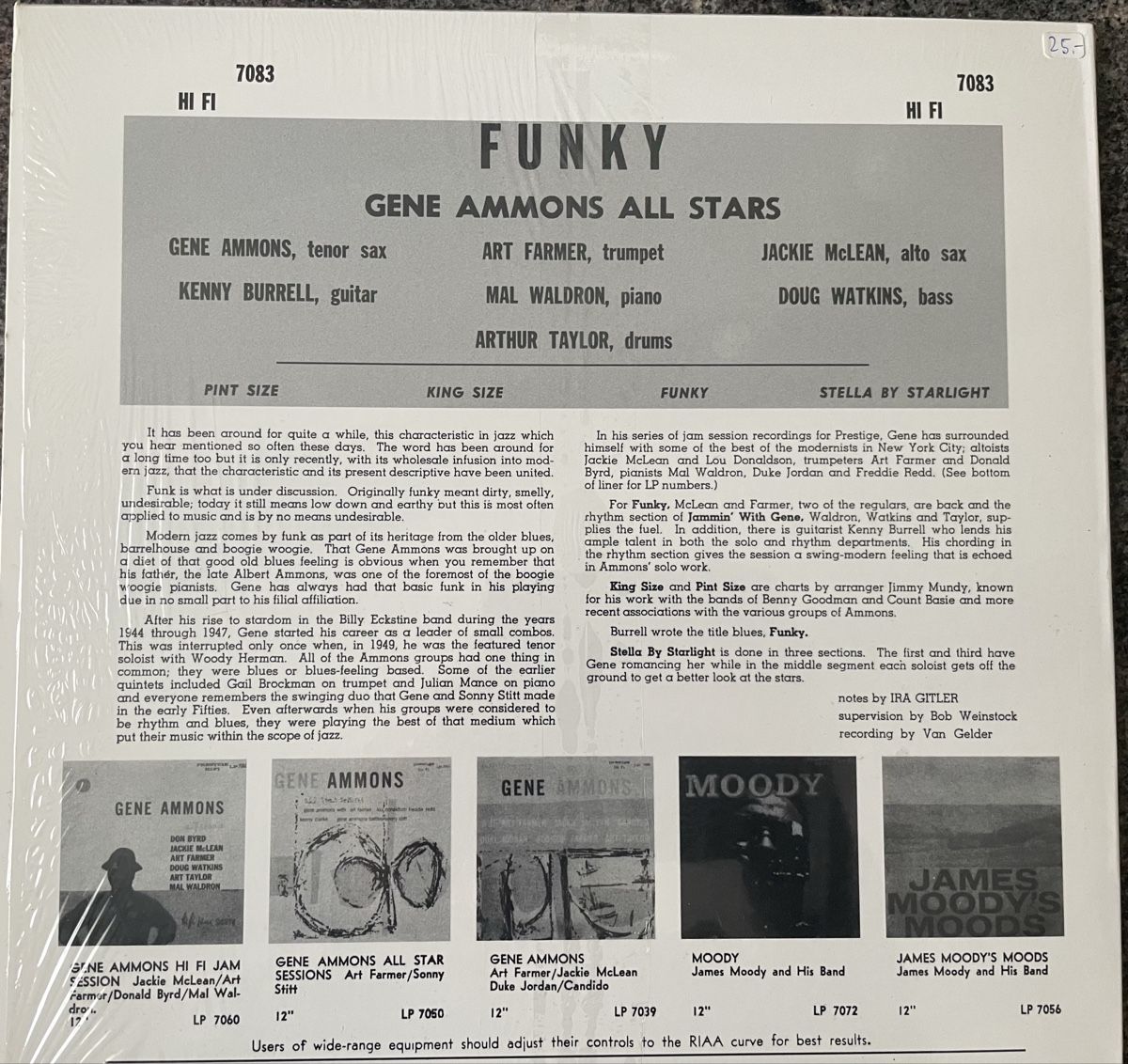 Dischi in vinile: Gene Ammons - Funky - Vinyl LP – Usato da Olten venduto da Bluespapst 1