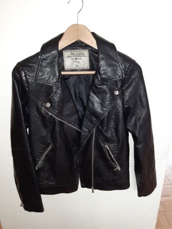 Kunstlederjacke schwarz 36