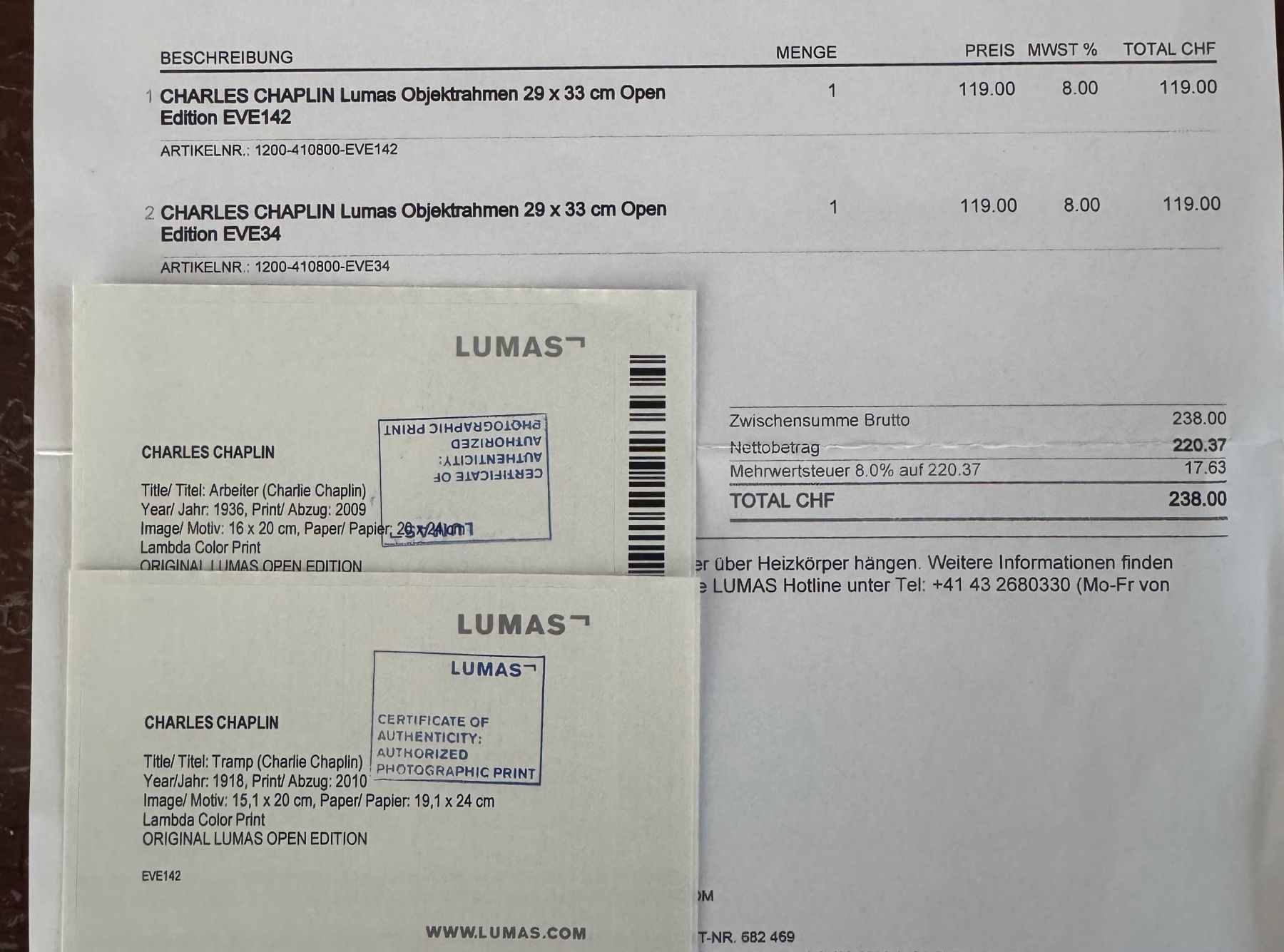 Foto & Immagini: Lumas: 2x Charles Chaplin, offene Edition – Usato da Zürich venduto da Milgaus 2