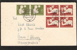 Deutsche Bundespost: Heidelberg - Bern (Schweiz) ,14.11.1956