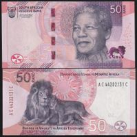 Südafrika 50 Rand UNC (2023) Nelson Mandela Löwe