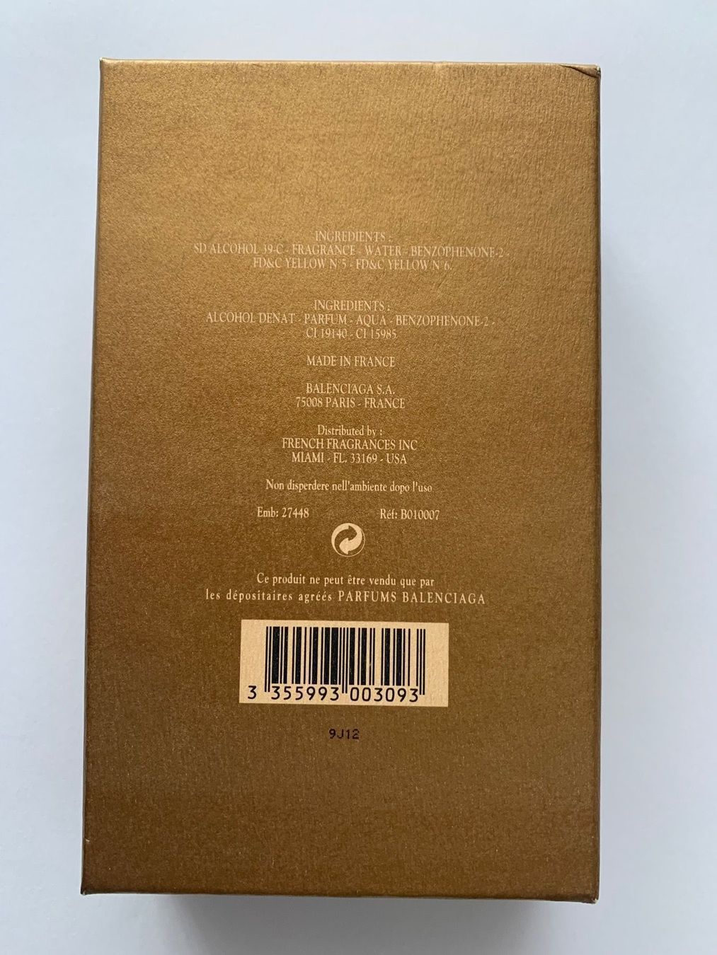 Balenciaga Parfum & Eau de Toilette: Cristobal Balenciaga Parfum / Extract Spray 7,5 ml – Gebraucht aus Steinhausen von and_jv7v 1