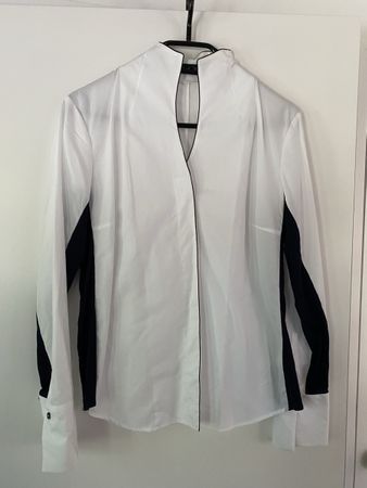Damenbluse Van Laack Gr. 40 weiss/schwarz