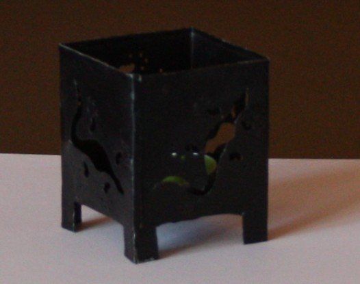 Portacandele: Windlicht Metall schwarz 6x6x7,5cm – Usato da Flüelen venduto da Diversicum-Shop