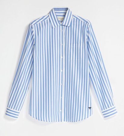 Max Mara Weekend langarm BW Bluse blau weiss gestreift Gr 42