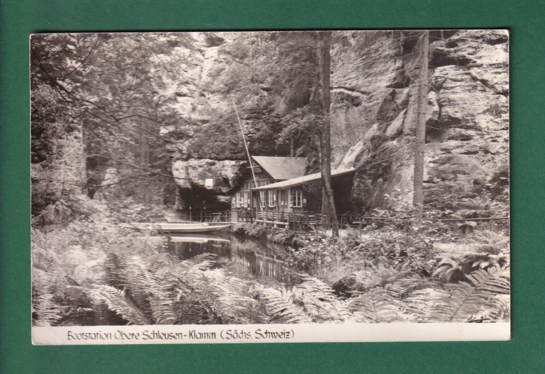 Cartoline postali: Bootstation Obere SCHLEUSEN-KLAMM – Usato da Pully venduto da nicecards-shop