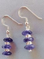 Amethyst Ohrhänger mit Swarovski Ringen, Silber925