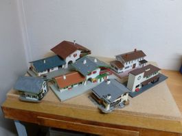 2x Bahnhof, Faller Holz/Pappe und diverse