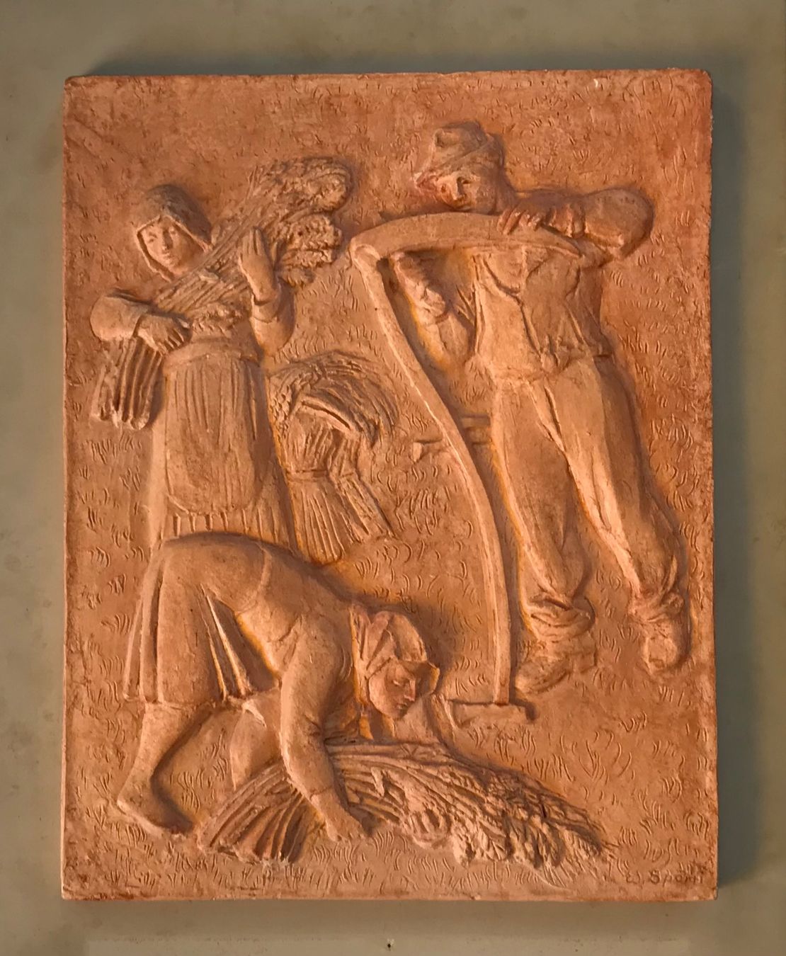 Skulpturen & Statuen: Édouard Spörri 21.1.1901-1.7.1995 Relief terracotta – Gebraucht aus Penthaz von Petrus45 1