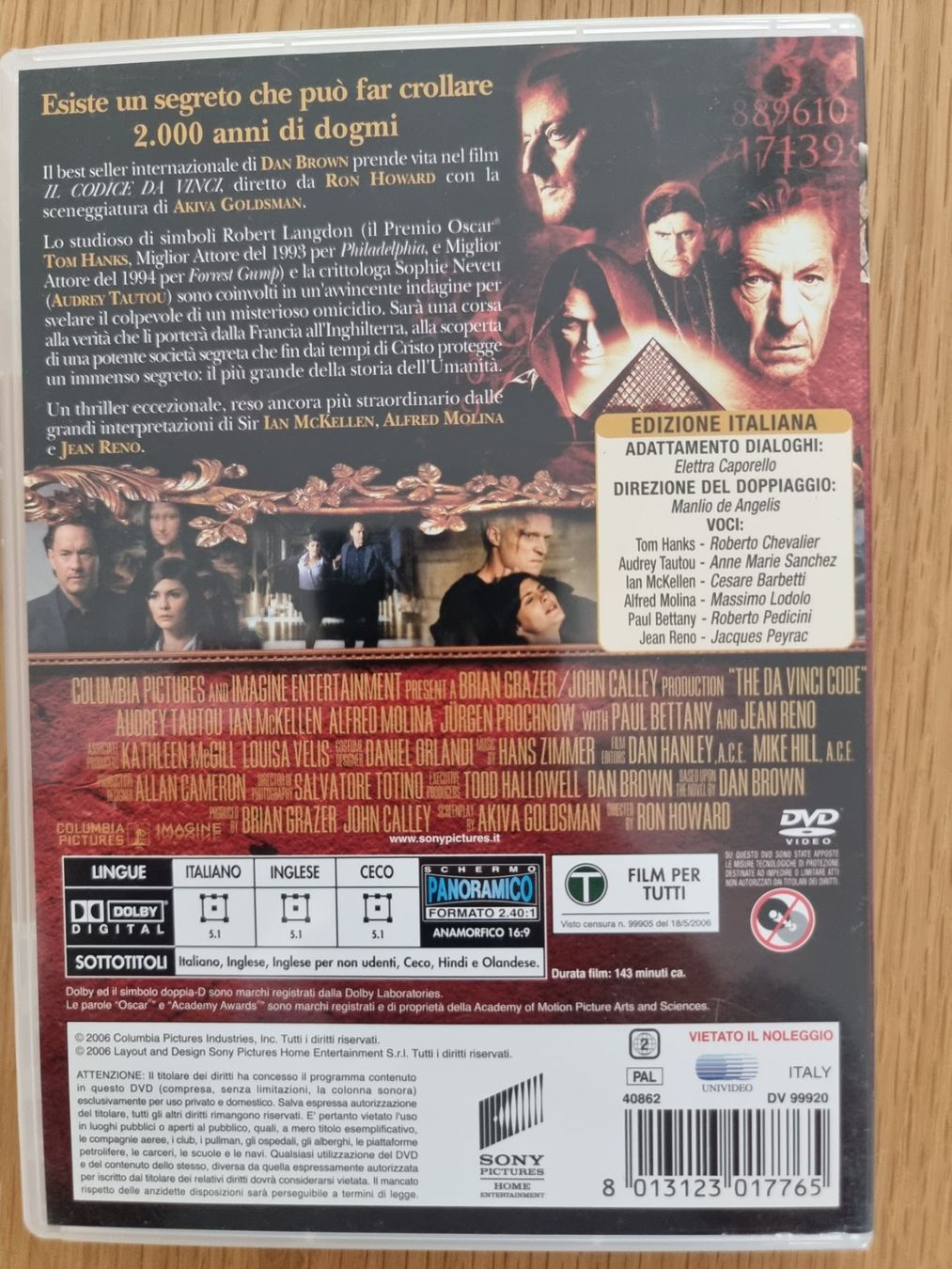Tutti i DVDs: DVD Il Codice Da Vinci Italienisch – Usato da Näfels venduto da energie2925 1