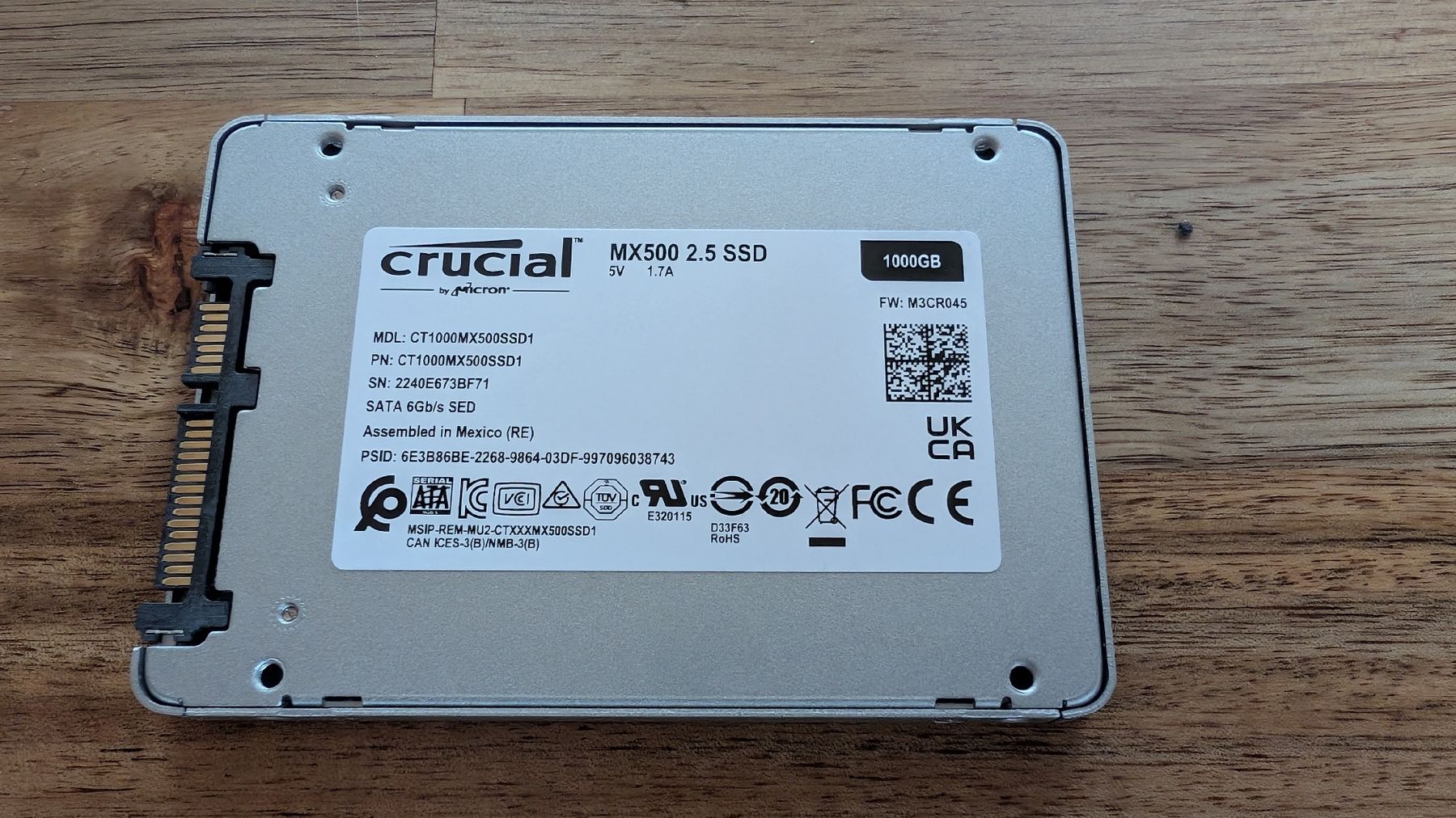 Crucial Dischi rigidi: Crucial 1TB 2.5" SSD – Usato da Aadorf venduto da Thepacman 1