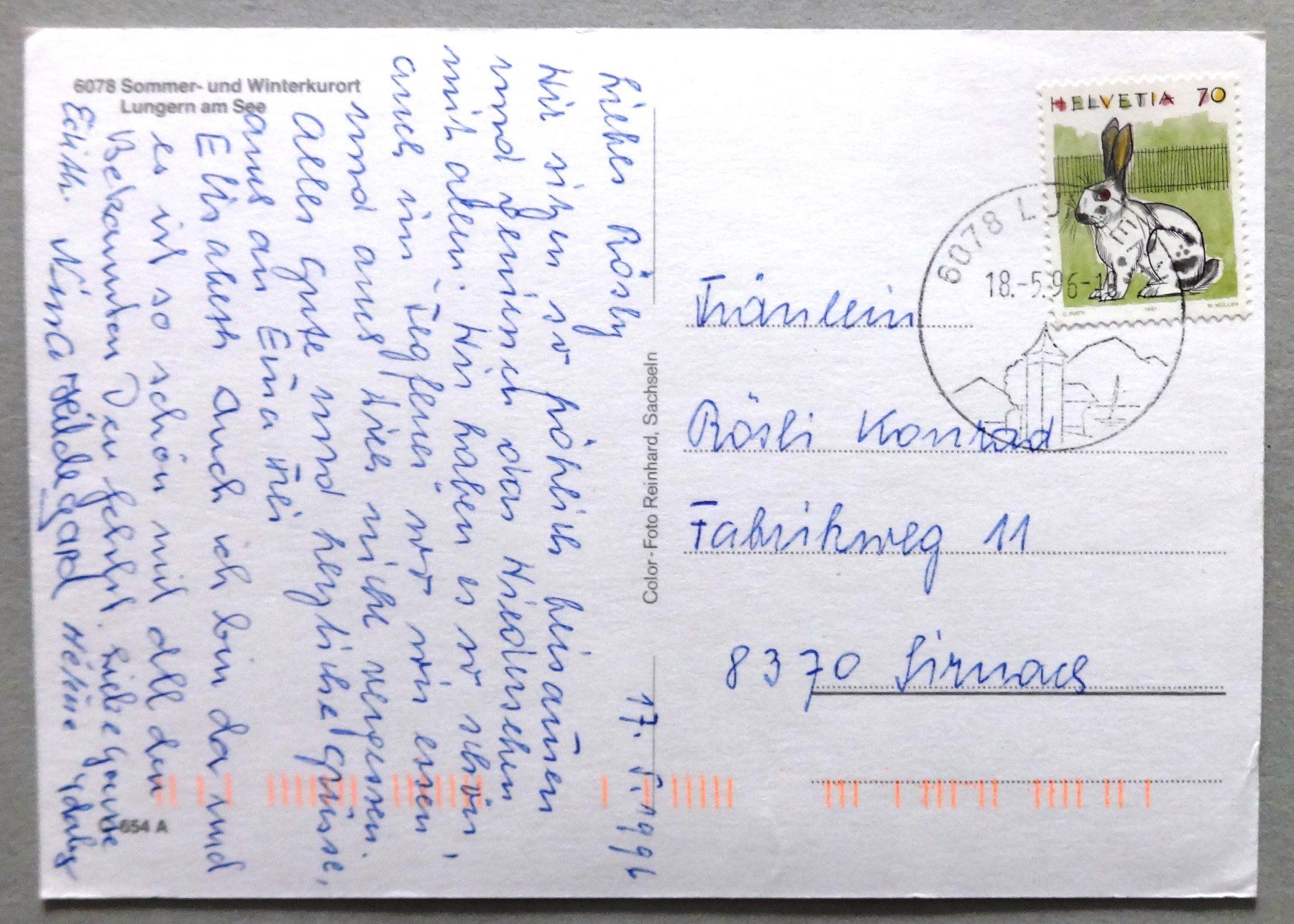 Cartoline postali: Lungern am See – Difettoso da Fétigny venduto da Billy2miny 1