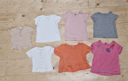 7 Baby Tshirts Mädchen Gr. 62/68
