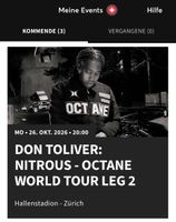 Don Toliver Zürich, Hallenstadion - 3 Tickets - 26.10.2026