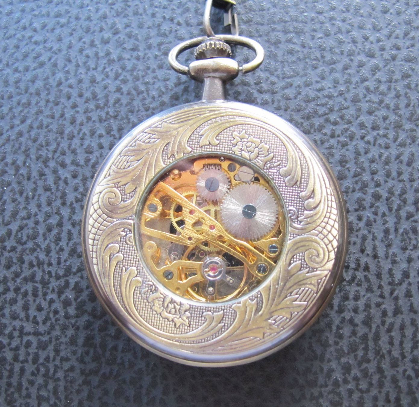 Orologi: Steampunk Skeleton Taschenuhr Handaufzug – Nuovo (secondo la descrizione) da Schwanden GL venduto da UHRKNALL 2