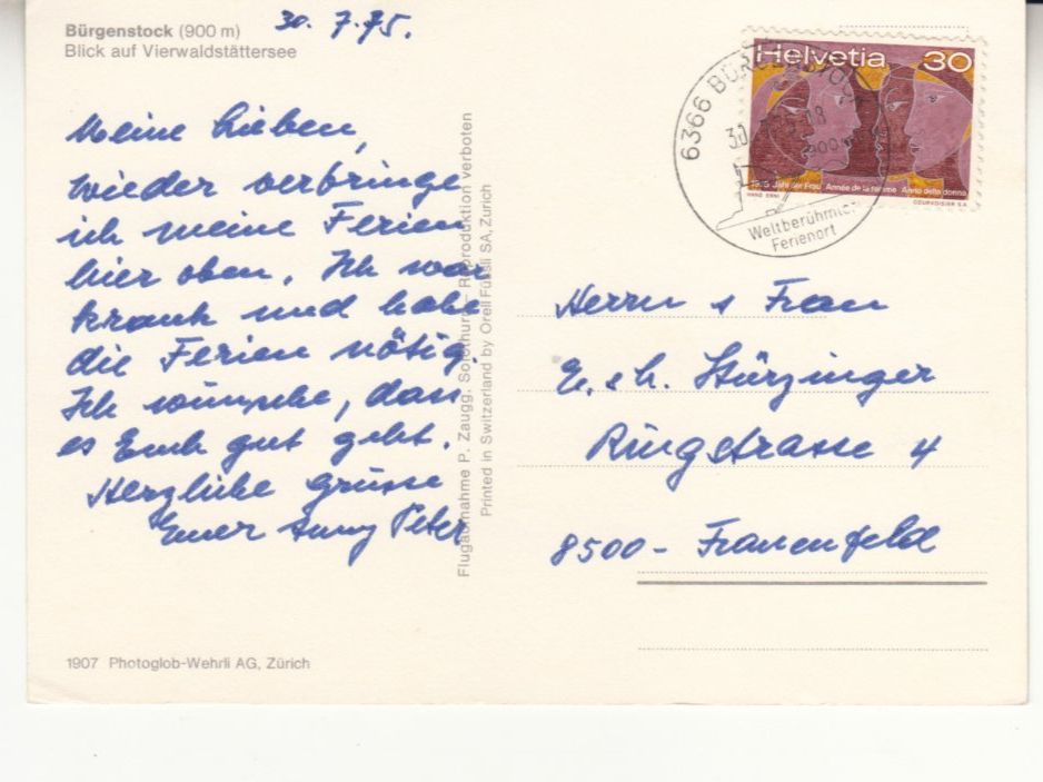 Cartes postales: Bürgenstock 1975 – D'occasion à Bürglen TG par StampGraf 1
