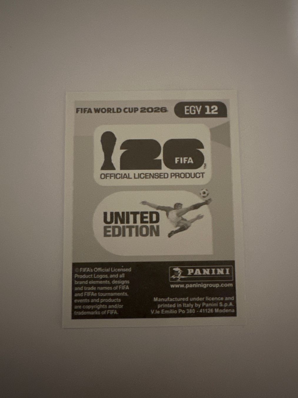 Panini Carte collezionabili: Panini FIFA WM 2026 Sticker - EGY 12 – Usato da Sulz AG venduto da DealWerk 1