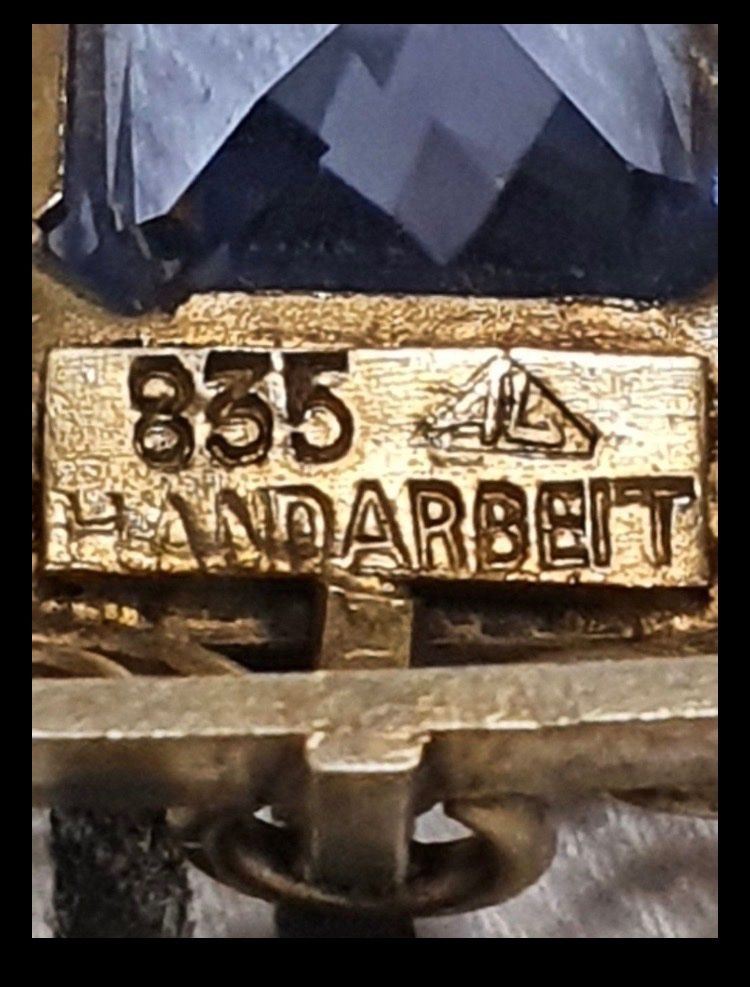 Catenine: Jugendstil Kette mit Topaz Anhänger – Usato da Regensdorf venduto da AHenter 4