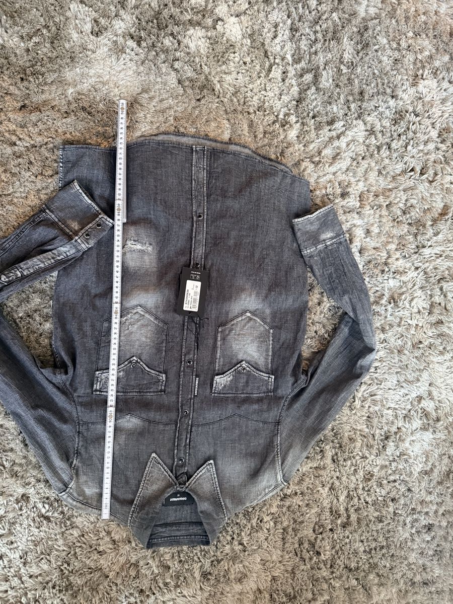 Dsquared2 Camicie: Dsquared2  graues denim Hemd Gr. 52 - NEU – Nuovo e nell'imballaggio originale da Zürich venduto da MyWardrobe 8