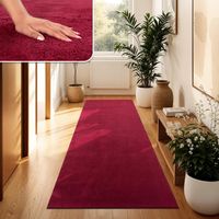 SONDERPREIS 🧡 Teppich Super Soft Weinrot 80x300 XXL Länge
