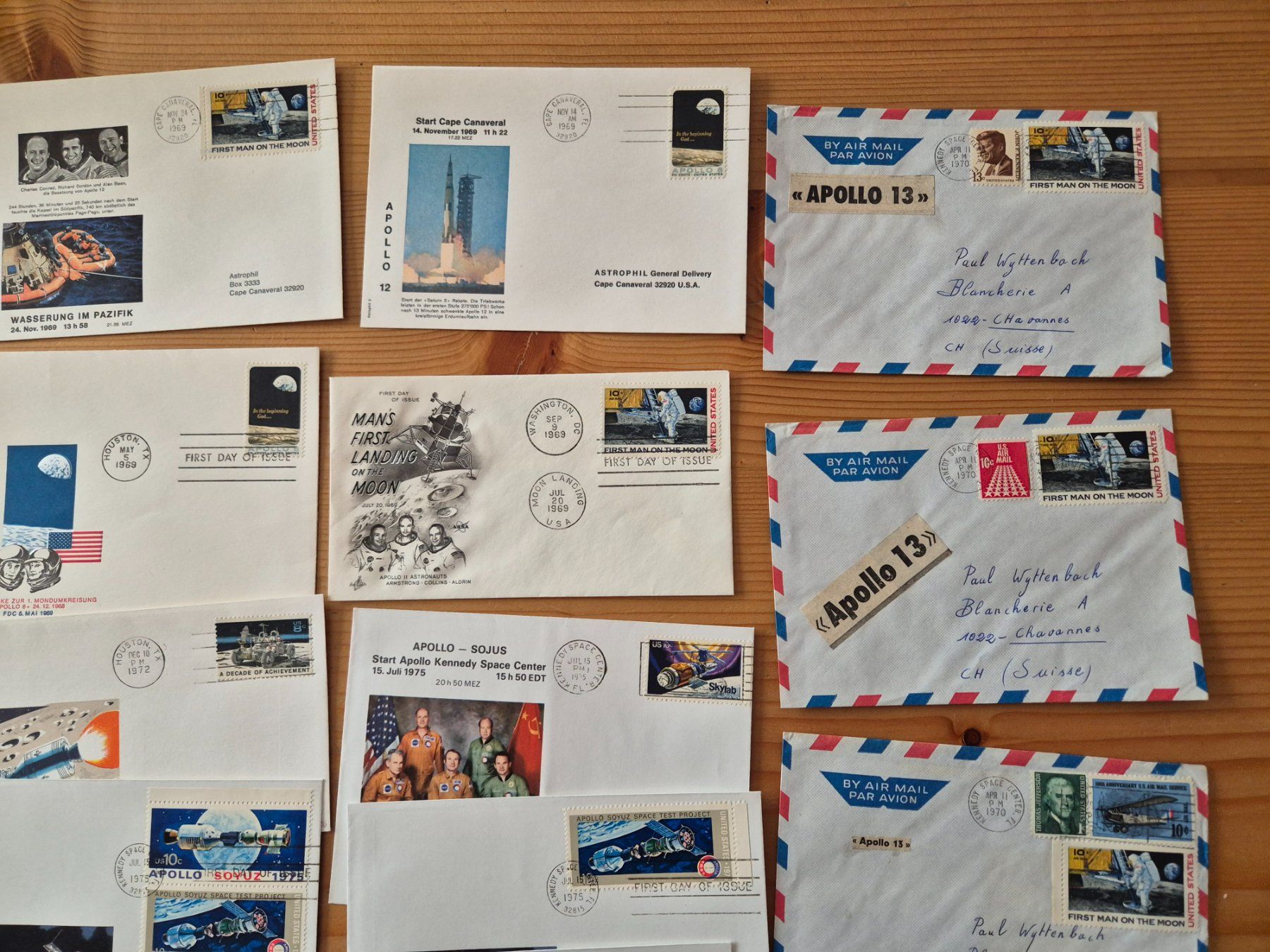 Tutti i francobolli: Appollo Briefe Zustand gemäss Bilder – Usato da Oberuzwil venduto da ceeg7 2