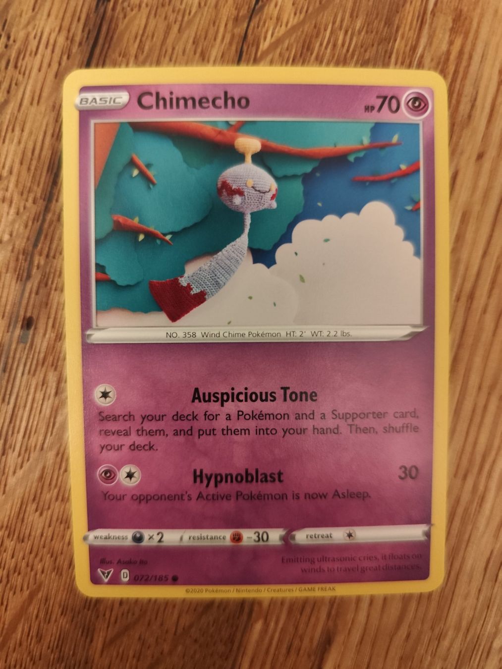 Pokémon Sammelbilder & Trading cards: Pokemon Chimecho Asako Ito non holo – Neu (gemäss Beschreibung) aus Winterthur von SMOKY062