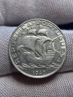 Portugal 5 Escudos 1940 “ Caravela” Silber