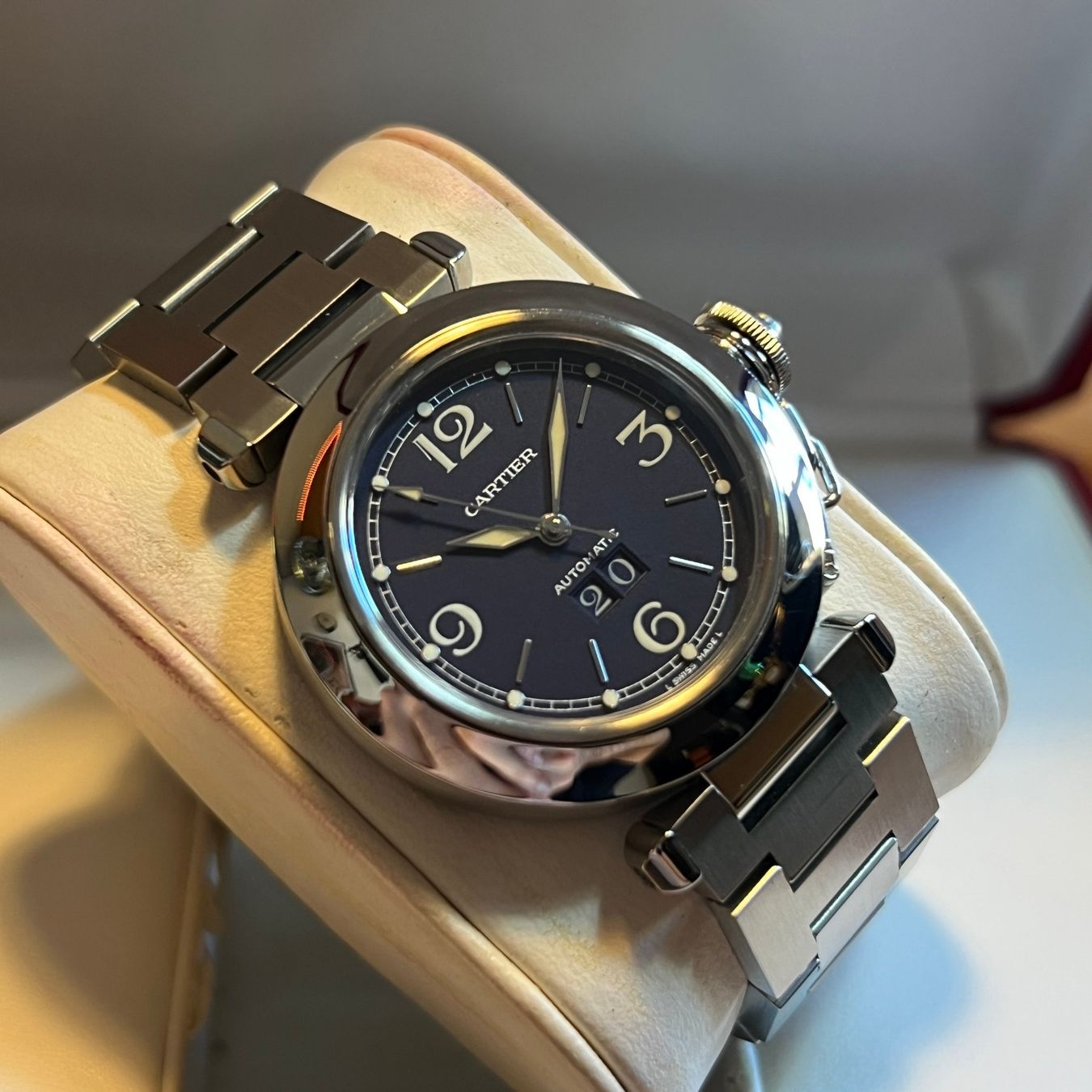 Cartier Uhren: Cartier Pasha C Big Date Automatic W31047M7 – Gebraucht aus Carouge GE von Watchaser 7