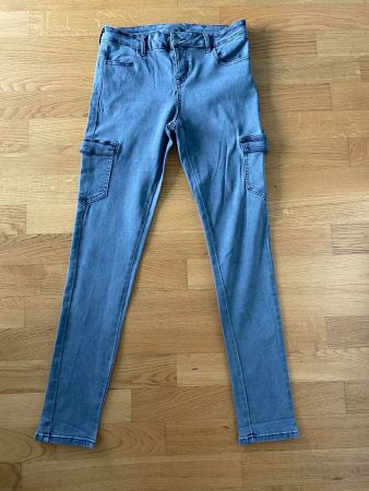 Jean GM38 Grau Elastisch Höhe Taille