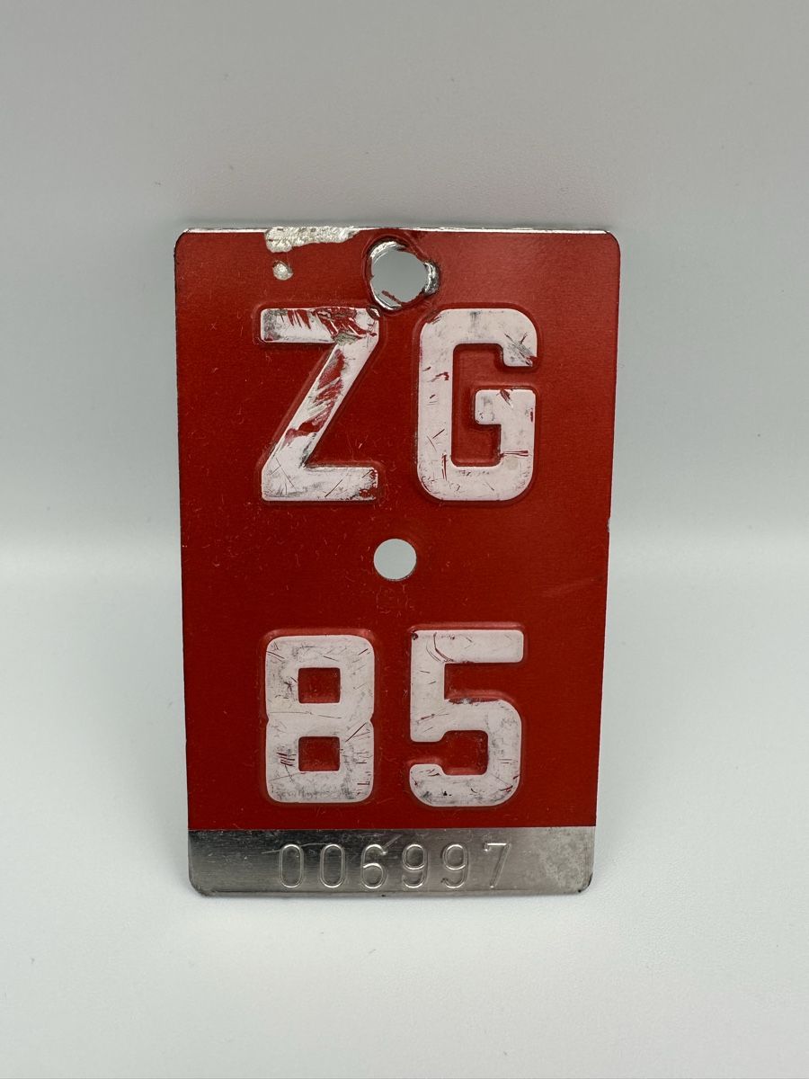 Insegne: Velonummer ZG 85 – Usato da Schwende venduto da weesli